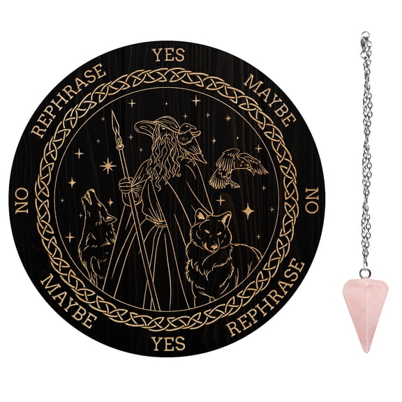 1Set 1Pc Custom PVC Plastic Pendulum Board 1Pc 304 Stainless Steel Cable Chain Necklaces for Supplies Man Pattern Board: 200x4mm