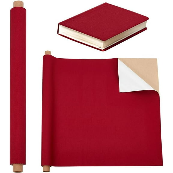 1Set 1Pc Rectangle Polyester Fiber Fabric with Paper Back for Book Binding FireBrick 1000x400mm