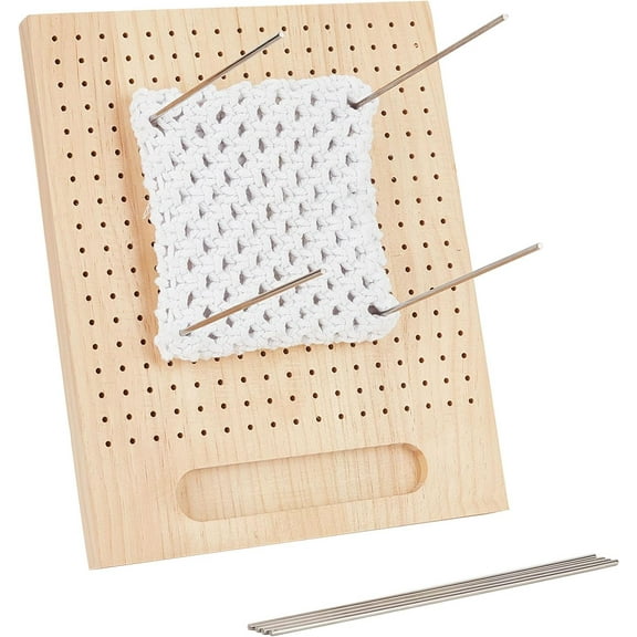 1Set 1Pc Wooden Blocking Board and 8Pcs Stainless Steel Positioning Pins Stainless Steel Color Board: 28x23x2cm Pin: 200x3mm