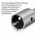 1Set 2 1/2 Inch Concrete Hole Saw with 220mm SDS Plus Shank, 65mm Wall