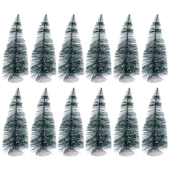 1Set 24Pcs Christmas Desktop Decorations Mini 4CM Christmas Pine Tree Ornaments