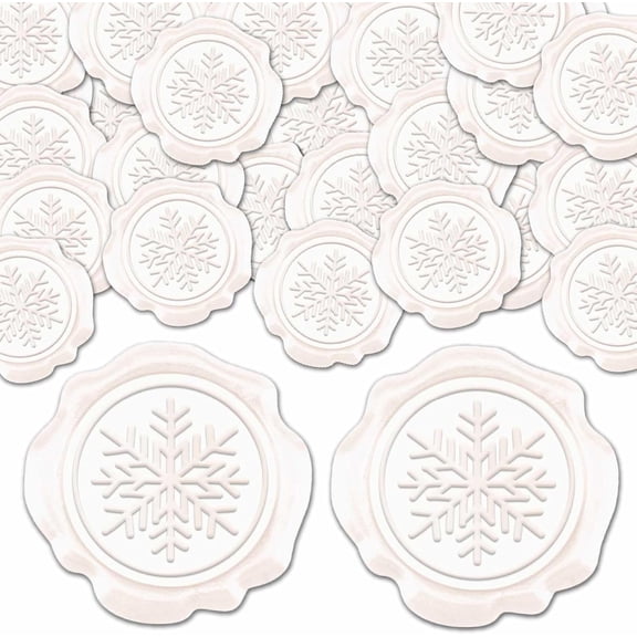 1Set 25Pcs Adhesive Wax Seal Stickers Envelope Seal Decoration For Craft Scrapbook Gift Snowflake 30mm