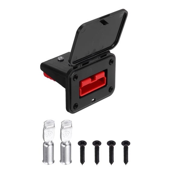 1Set 2AWG,4AWG,6AWG 120A Embedded Plug Mounting Panel with Dust Cover,Red