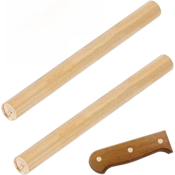 1Set 2Pcs Single-Sided Engraving Wax Seal Brass Stamp Golden for Envelope Card Gift Wrapping Deer 69x6mm