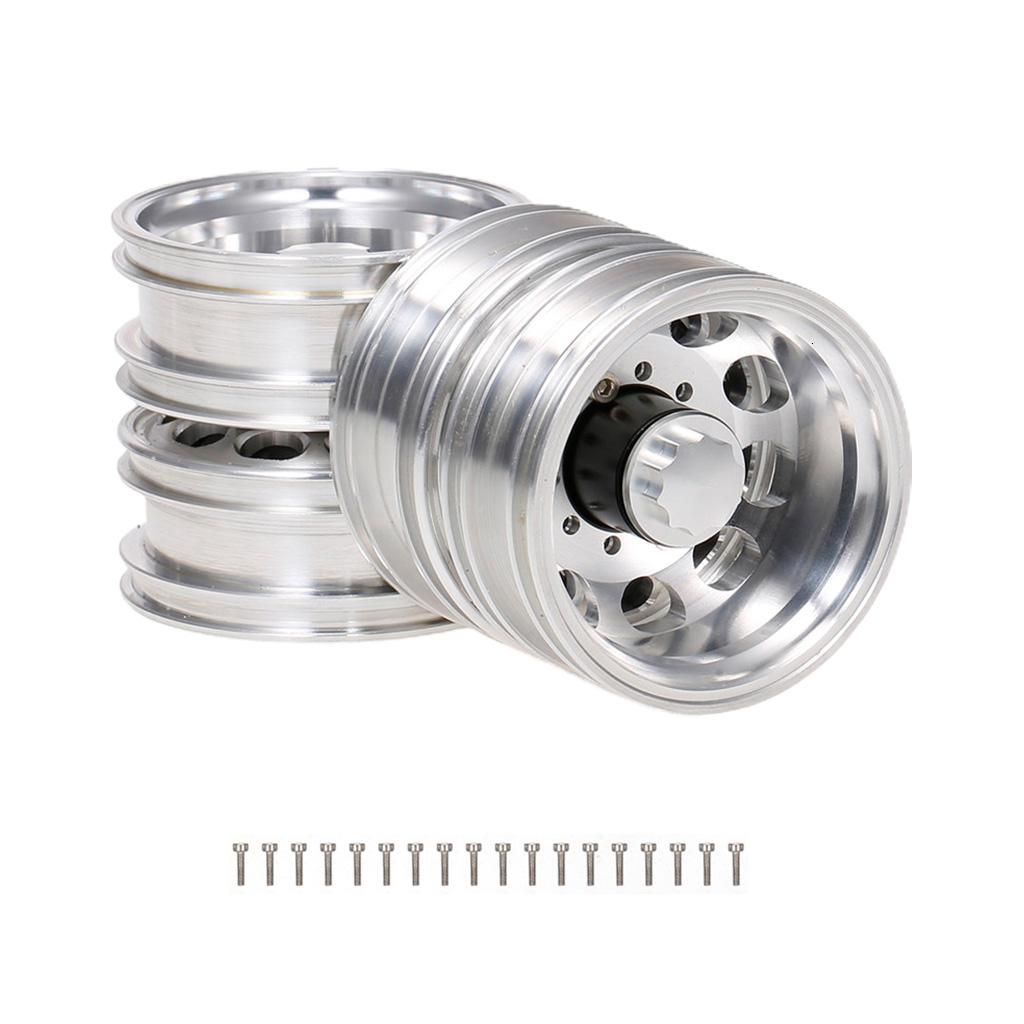 1Set/2Pieces RC Rear Wheel Rims Aluminum Alloy Beadlock Wheel Hub Heavy ...