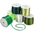 thumbnail image 1 of 1Set 2mm Green Satin Nylon Cord St. Patrick”s Day Rattail Silk Cord Bracelet String Thread for Macrame Necklace Friendship Bracelets Kumihimo Dream Catchers Braid Hair St. Patrick 65 Yards, 1 of 9