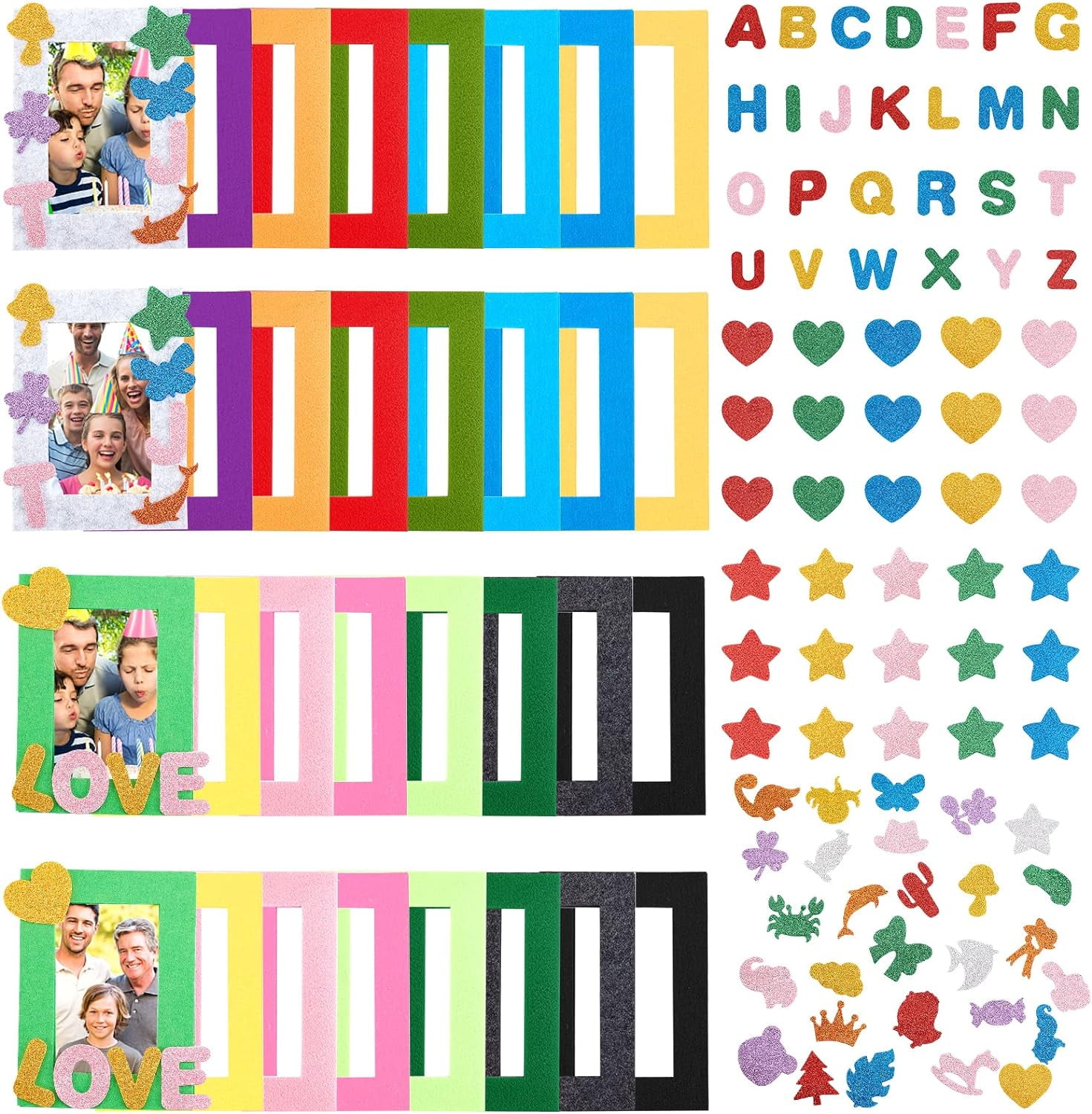 1Set 32Pcs Rectangle Wool Felt Frame Newborn Growth Milestone Blanket ...