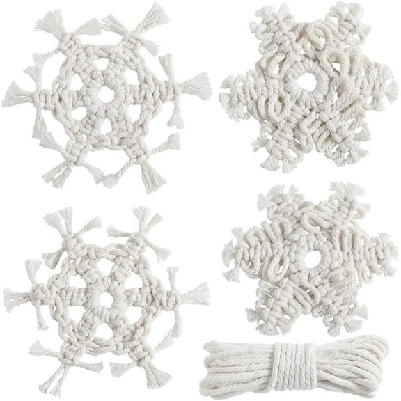 1Set 35M Cotton String Threads for Crafts Knitting Making Ghost White 3mm 38.28 Yards(35m)/Set