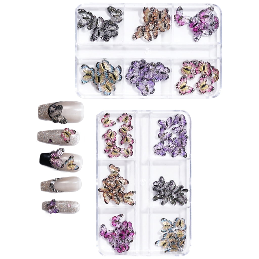 1Set 3D Nail Charm Resin Decoration Eye catching Nails Accessories for