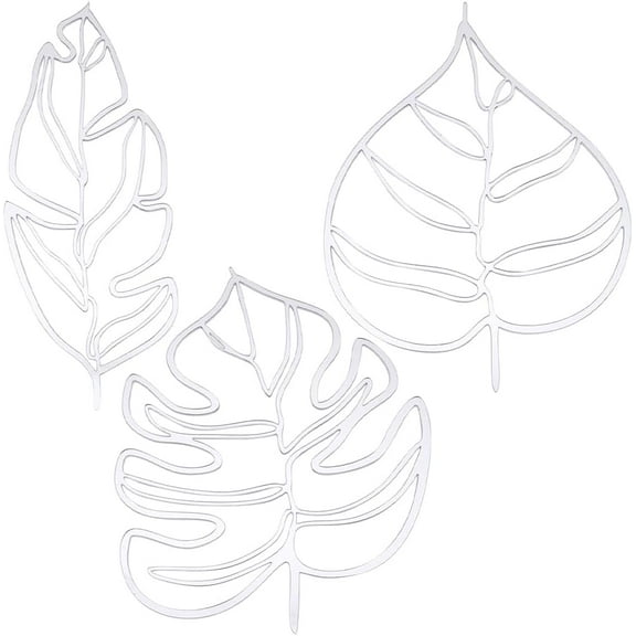 1Set 3Pcs Leaf Acrylic Mirror Wall Stickers 3Styles 3D Mirror Decals Silver Modern Mirror Art Mural Wall Stickers Decor Self-Adhesion Removable for Living Room Bedroom Home Decoration