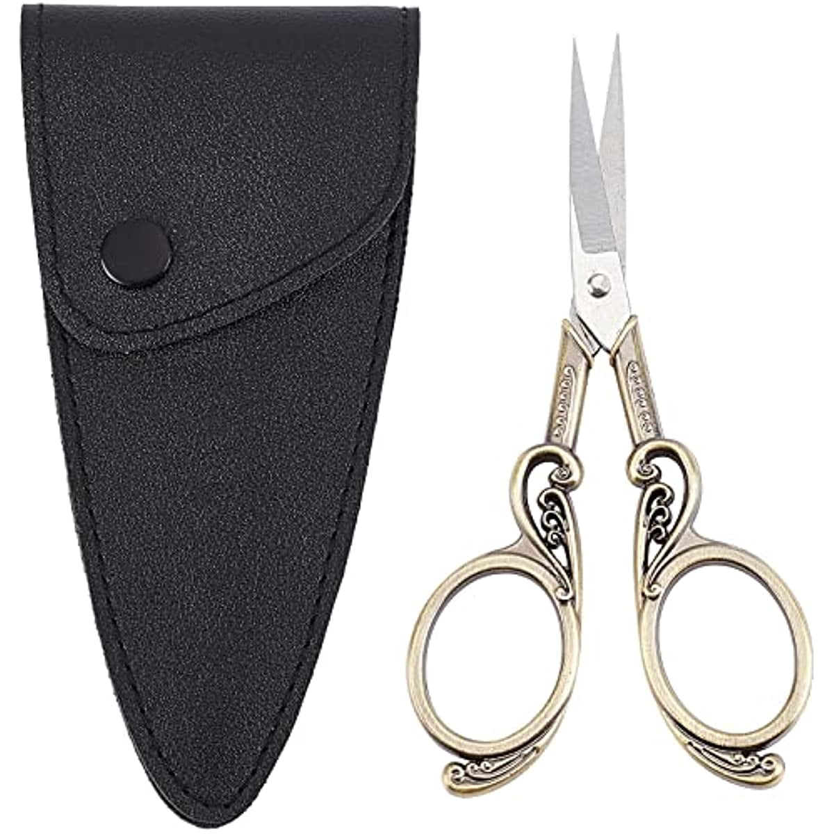 Protective Sleeve Embroidery Yarn Scissors Small Thread Sewing, U-Shaped  Yarn Cut with Cover Cross Stitch Small Scissors Line Cut