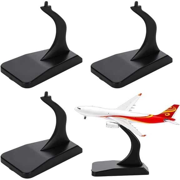1Set 4 Bags Plastic Model Aircraft Display Stands Tabletop Display Easels for Model Airplane Holder Black Finish Product: 6x3.7x5.5cm