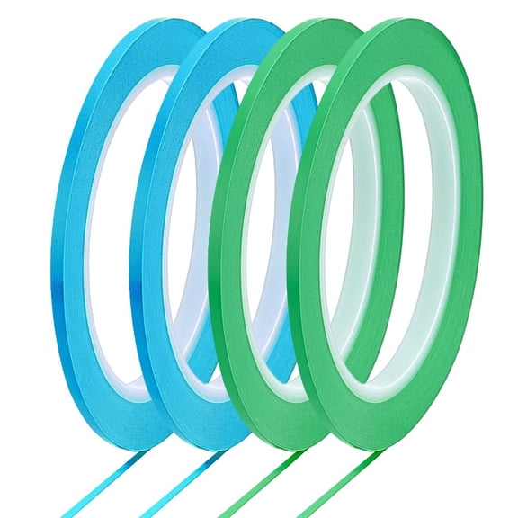 1Set 4 Rolls PVC Car Auto Paint Tape Masking Tape Vinyl Tape Mixed Color 3mm 2 rolls/color