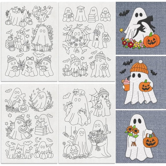 1Set 4 Sheets 11.6x8.2 Inch Stick and Stitch Embroidery Non-woven Fabrics Water Soluble Embroidery Stabilizers 297x210mmm