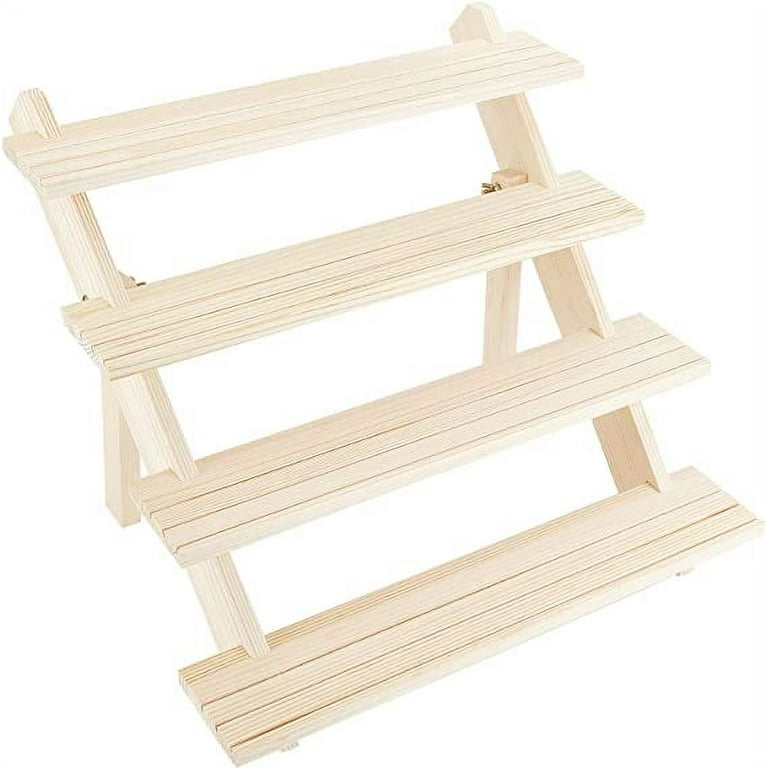 Wood Display Stand for Earrings Ring Jewelry,Display Shelf Riser