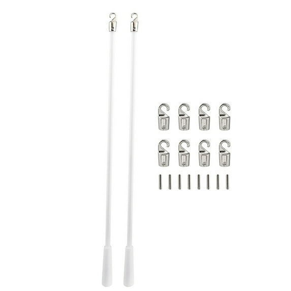 1Set 43cm Pull Rods for Blinds and Curtains with Easy Installation Hooks, Home Decoration