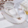 thumbnail image 1 of 1Set 4Pcs ABS Imitation Pearl Round Beaded Bag Straps Wide Bag Handles Purse Making Accessories Seashell Color 304mm, 1 of 3