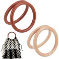 thumbnail image 1 of 1Set 4pcs Wooden Bag Handles 2 Colors Round Shape Wooden Purse Handles Replacement Handbag Handles Wood Handmade Bag Handles 4.5 Inch DIY Bag Making Supplies for Summer Beach Straw, 1 of 6