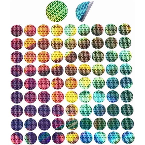 1Set 500Pcs Laser Paper Self Adhesive Label Security Label Laser holographic 3D Anti-Counterfeiting Label Oval Silver 15x0.1mm