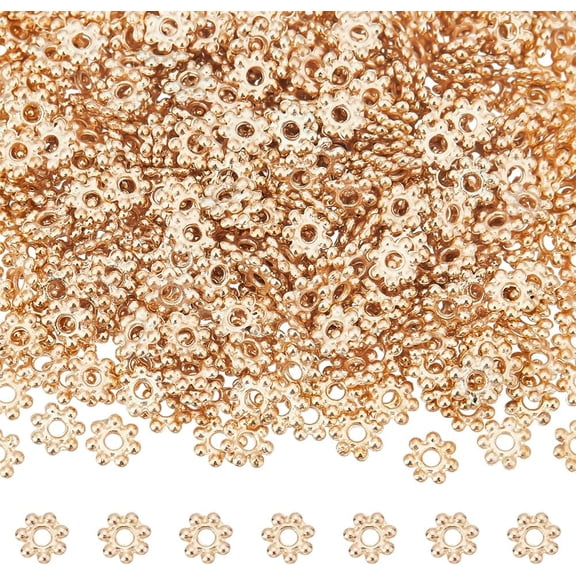 1Set 500Pcs Light Gold Plated Alloy Flower Daisy Spacer Beads 4.5x1mm Hole: 1mm Light Gold 4.5x1mm Hole: 1mm 500pcs/set