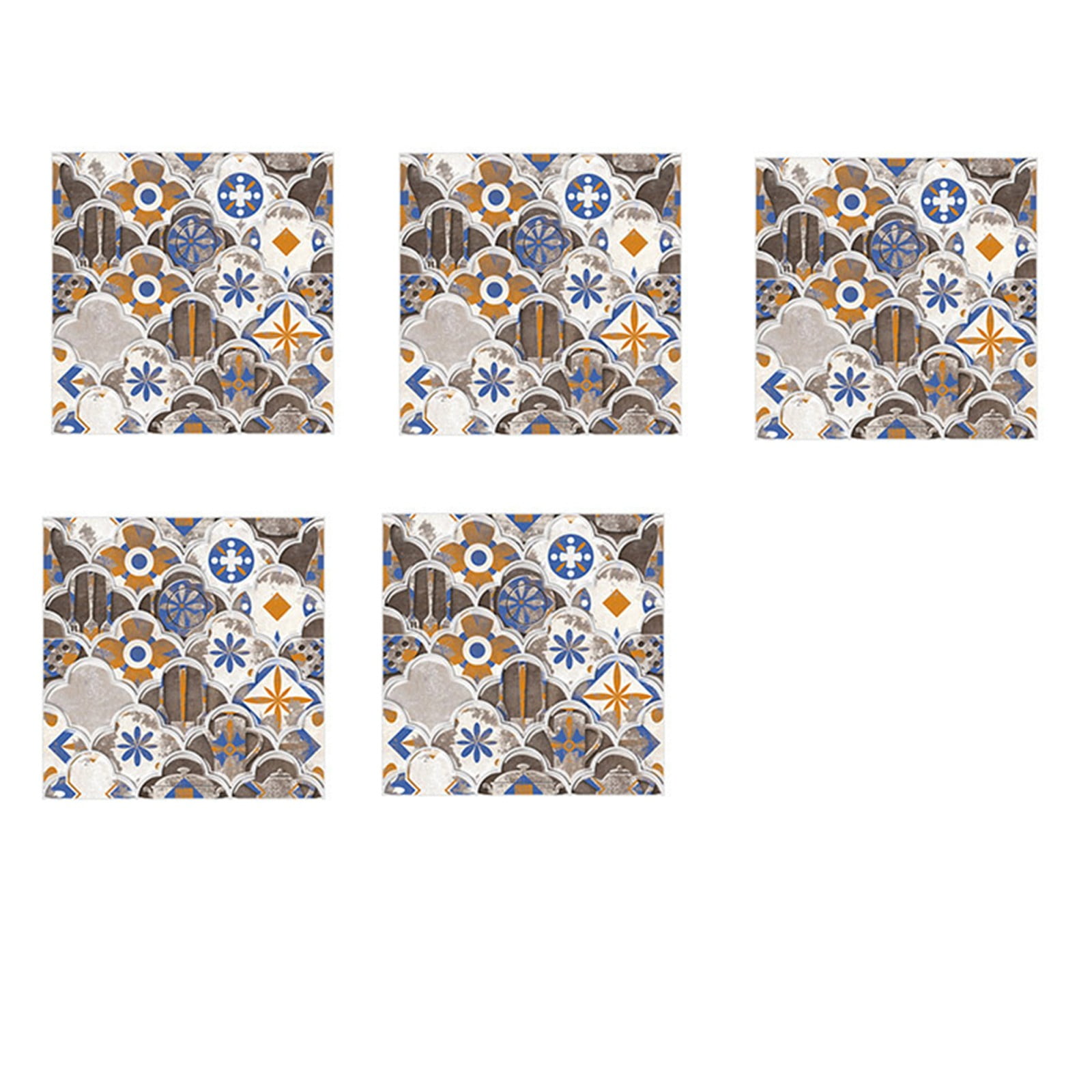 1Set 5PC Self Adhesive Tile 3D Sticker Kitchen Bathroom Wall Sticker