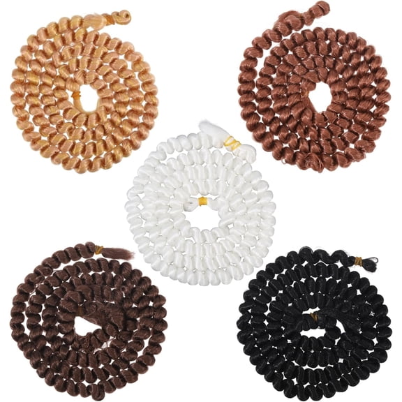 1Set 5Pcs 5 Colors Polypropylene Doll Curly Wigs Doll Making Arts Supplies Mixed Color 1090x10mm 1pc/color