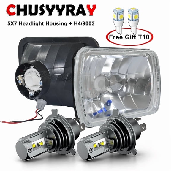 1Set 5x7 7x6" LED Headlights Hi-Lo Fits 1982-2012 Ford E-150 E-250 E-350 Van