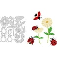 thumbnail image 1 of 1Set 6 Pcs Flower Ladybug Metal Cutting Dies Flower Ladybug Cut Dies Metal Stencils Metal Die Cuts for Card Making Embossing Tool Stencil Scrapbooking DIY Craft Album Paper, 1 of 7