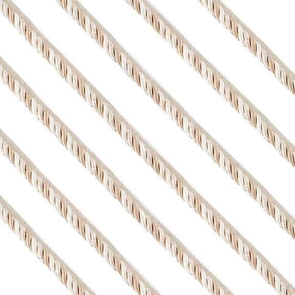 1Set 6M Polyester Twisted Lip Cord Trim Twisted Trim Cord Rope Ribbon for Home Decoration Upholstery DIY Handmade Crafts Dark Khaki 21x11mm 6.56 Yards