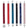 thumbnail image 1 of 1Set 6Pcs Star Pattern Velvet Bookmark Alloy Pendant Bookmark Mixed Color 375~417mm, 1 of 6