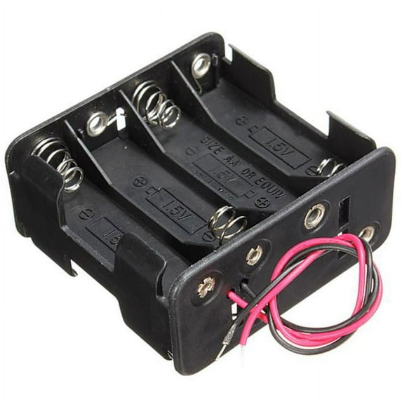1Set 8 x AA Thicken Battery Holder with Wire Leads Battery Clip Standard Snap Connector