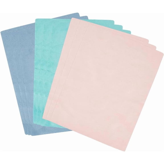 1Set 9 Sheets 3 Colors Faux Suede Cloth for Cleaning Stamp Rectangle Mixed Color 198x150x0.5mm 3 sheets/color
