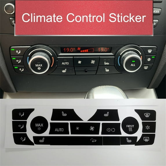 1Set AC Climate Control Button Decal Stickers for BMW E90 E91 E92 330I 2006-2011
