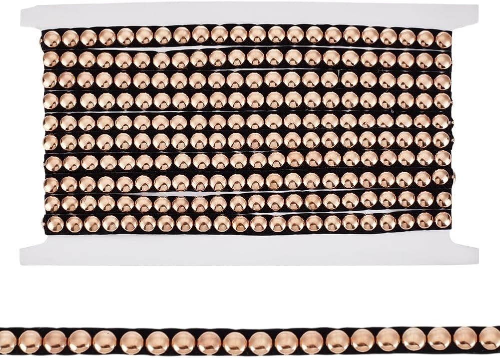 1Set AHADERMAKER 1 Set Velvet Rivet Ribbon Clothes Accessories Black 3/ ...