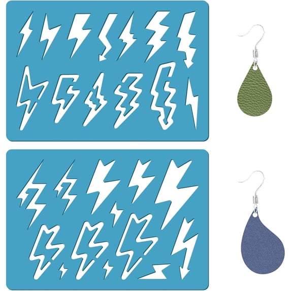 1Set Acrylic Earring Handwork Template Card Leather Cutting Stencils ...