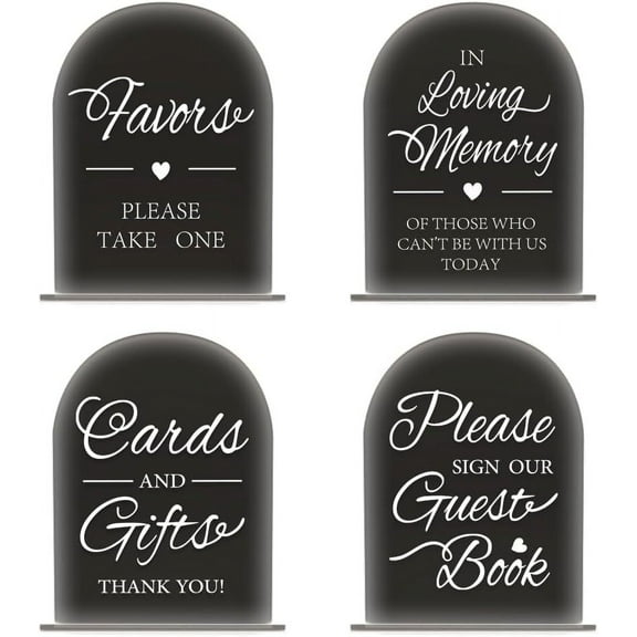 1Set Acrylic Sign Table Number Holder For Wedding Seat Reservation Restaurant Business Party Word 178x127mm 4 style 1pc/style 4pcs/set