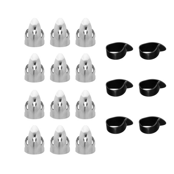 LITINKIMI 1Set Adjustable Zinc Alloy Guitar Finger Picks Black Ergonomic Design for Bass and Ukulele