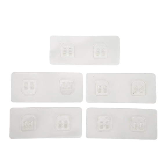 5Pcs Transparent Wall Hook Shelf Sticker For Bathroom Wall Rack Transparent Adhesive Hook Kitchen Sticking Hanger No Glue Marks Smile Home