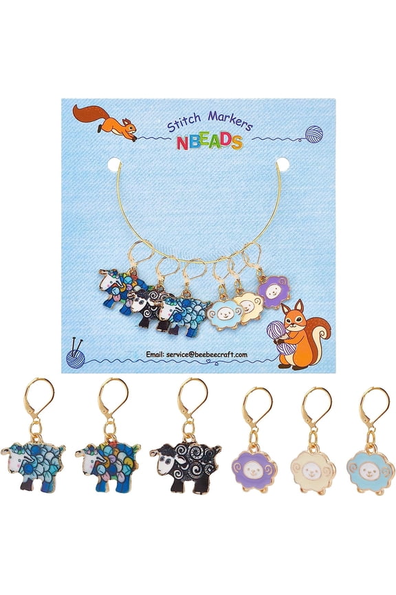1Set Alloy Enamel Pendants with Brass Linking Rings and 304 Stainless Steel Jump Rings Mixed Color 2.6~2.85cm 6pcs/set