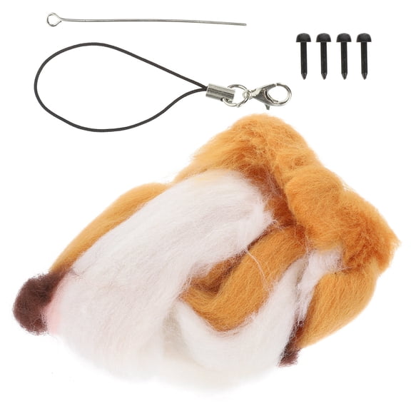 1Set Animal Felt Stitching Supplies DIY Wool Felting Kit for Handmade Felt Dog Craft