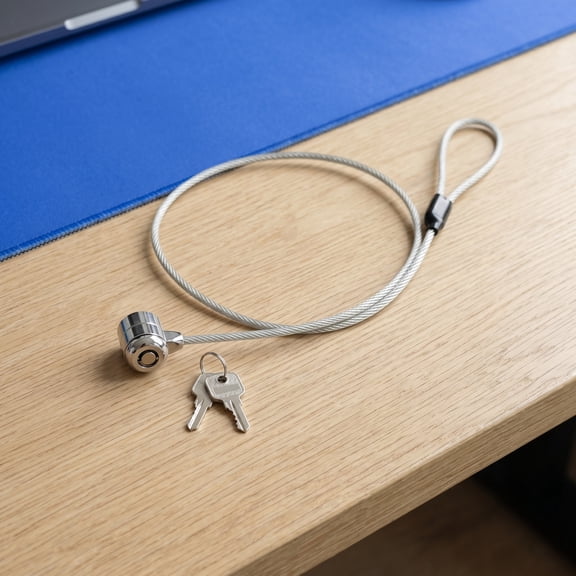 Anti-Theft Laptop Security Cable Lock Set, Portable Zinc Alloy Lock for Computers, Laptops, and Projectors, and