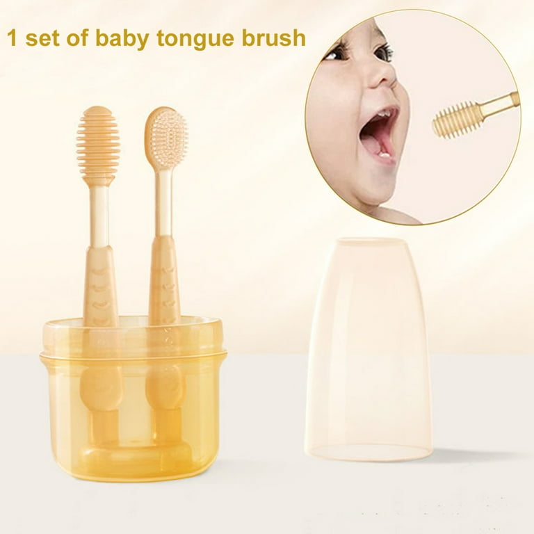 1Set Baby Toothbrush, Soft Silicone Newborn Infant Oral Teeth