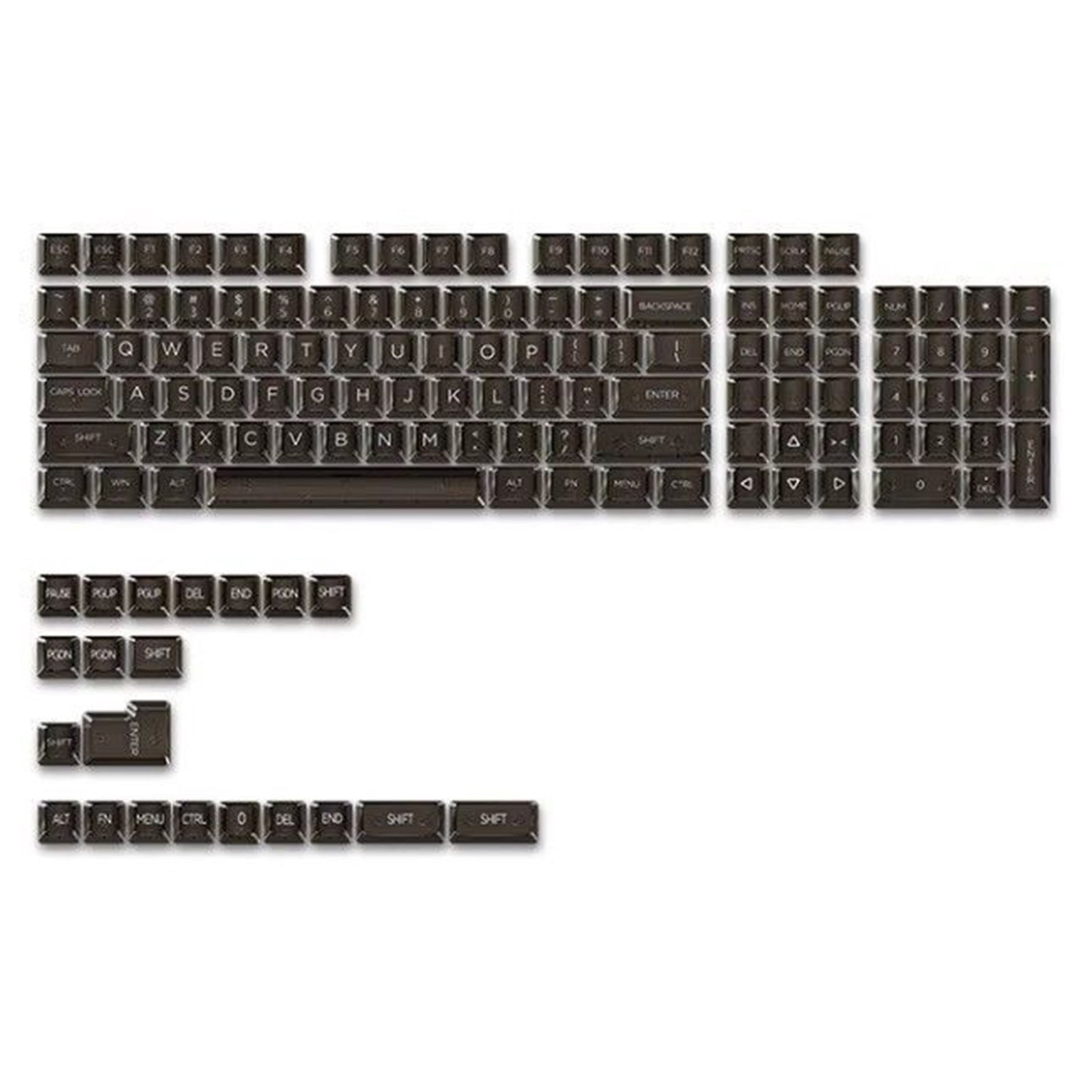 1Set Backlit Translucents Keycap 132Keys CBSA Height Crystal Keycaps for Mechanical Keyboards