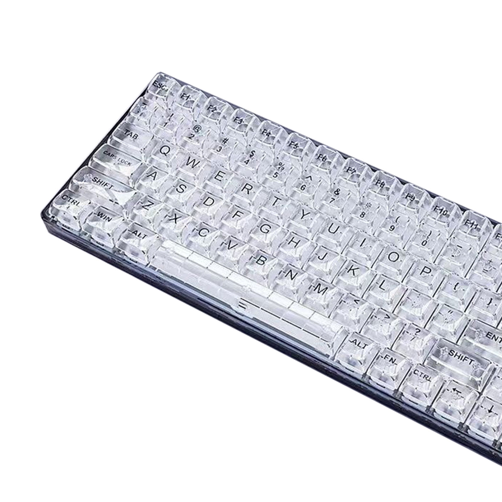 1Set Backlit Translucents Keycap 132Keys CBSA Height Crystal Keycaps for Mechanical Keyboards