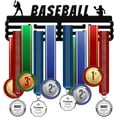 thumbnail image 1 of 1Set Baseball Medal Holder Display Hanger Rack Frame for Sport Race Metal Medal Hanger for Baseball Competition 15.75x6Inches, 1 of 7