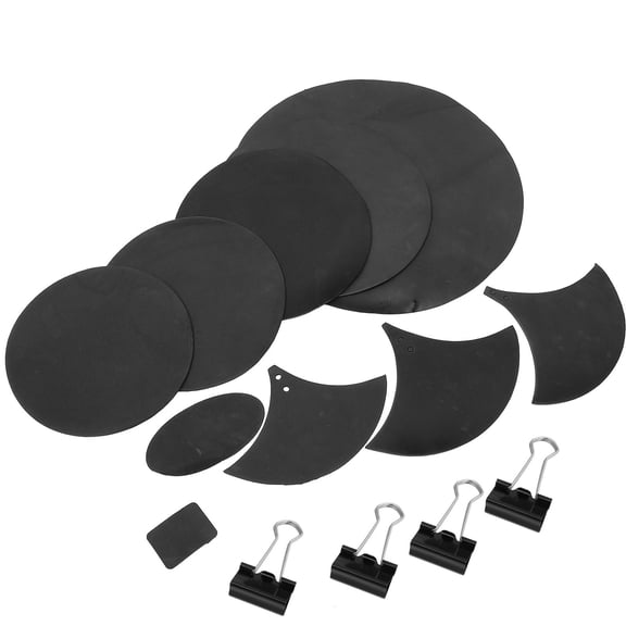 1Set Black Drum Mute Pads Durable Drum Dampeners with Adjustable Damping for Precise Sound Control