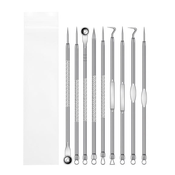 1Set Blackhead Removal Tool, Pimple Popper Extractor Tool Kit, Used for Removing Blackheads, Acne, Comedone, Flaw White Heads on Nose and Face, Professional Stainless Steel Removal Tool.