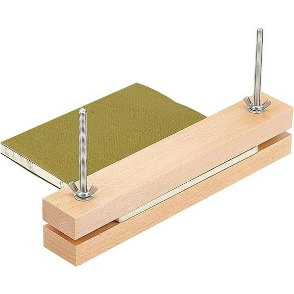 1Set Bookbinding Tool including Screw Wood Book Binding Machine BurlyWood 250x38x20mm Hole: 8mm for DIY cratf