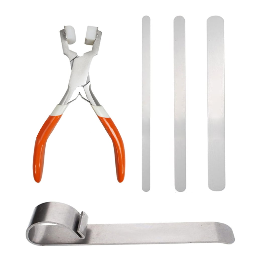 1Set Bracelets Bending Pliers Jewelry Making Tool Metal Bending Bar,Nylon Tip Pliers with Aluminum Bar for Shaping Metal