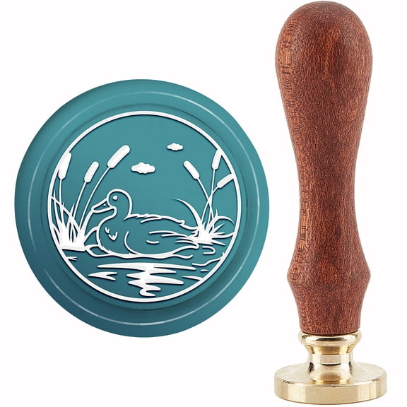 1Set Brass Wax Seal Stamp with Handle for DIY Scrapbooking Duck Pattern 3.5x1.18 inch(8.9x3cm)